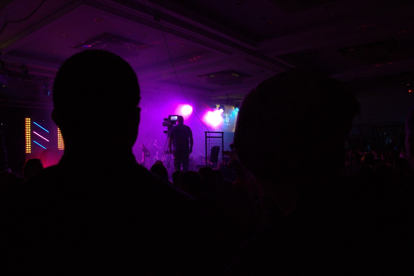 Scenic dark shot of the closing ceremony at ConFuzzled 2024